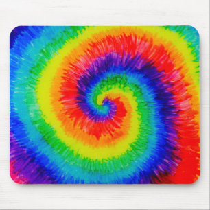 Rainbow Tie-Dye Swirl Mousepad