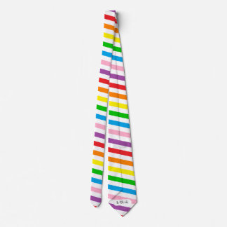 Rainbow Tie with Secret Message Krawatte