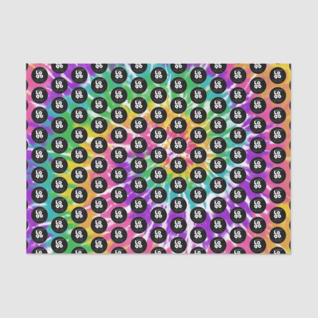 Rainbow Tiedye Print Tissue Paper Seidenpapier (Vorderseite)