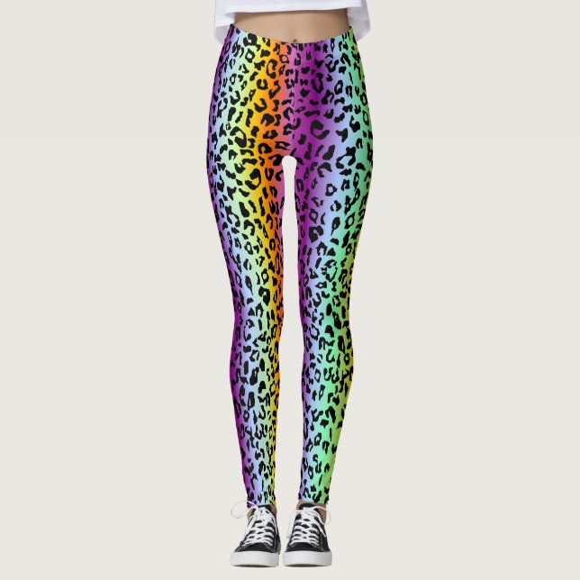 Rainbow-Tierprint Leggings (Vorderseite)