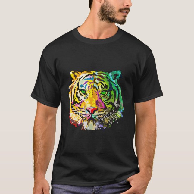 Rainbow Tiger Animal T-Shirt (Vorderseite)