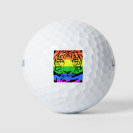 Rainbow Tiger Golfball