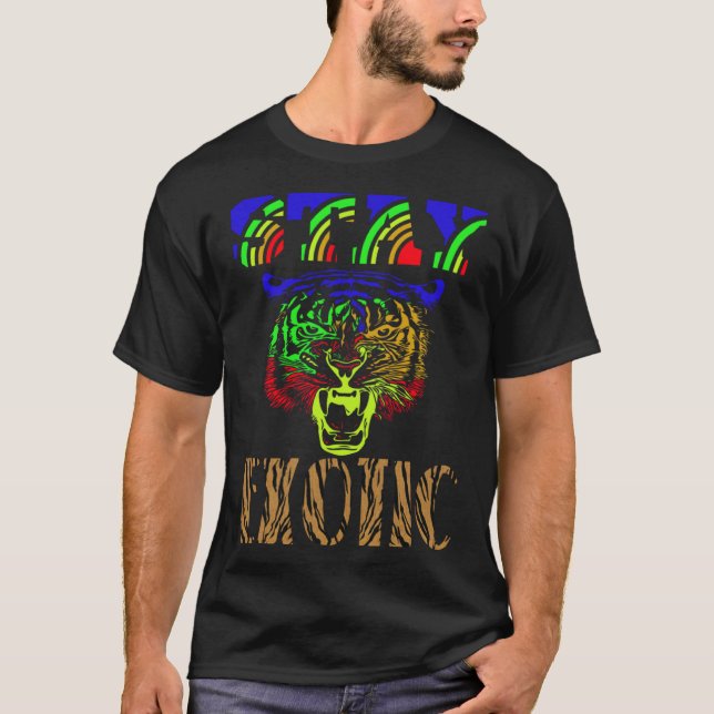 Rainbow Tiger LGBTQ Gay Lesbian Bisexual Transgend T-Shirt (Vorderseite)