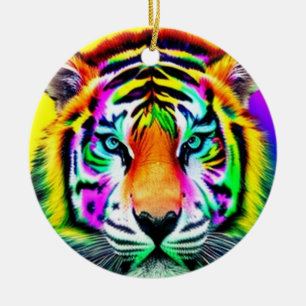 Rainbow Tiger Ornament