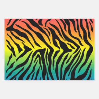 Rainbow-Tiger-Skins Geschenkpapier Set
