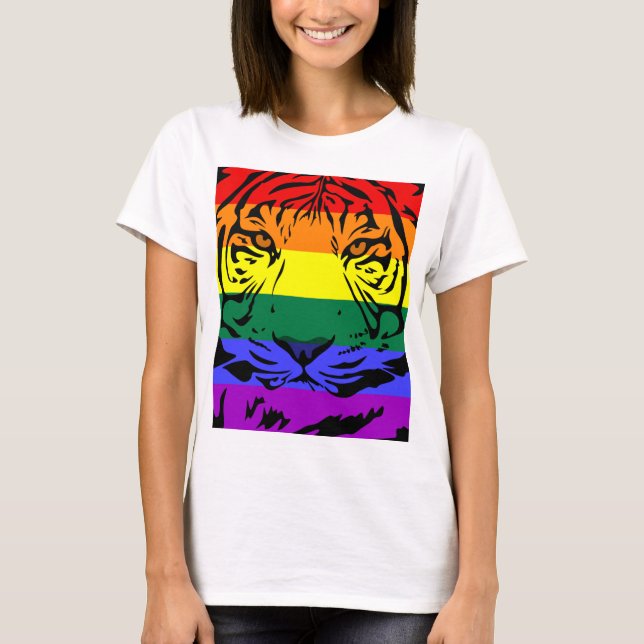 Rainbow Tiger T-Shirt (Vorderseite)