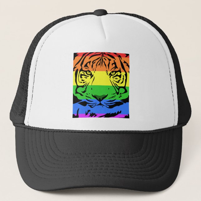 Rainbow Tiger Truckerkappe (Vorderseite)
