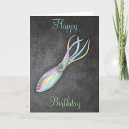 Rainbow Tintenfisch Geburtstagskarte Karte