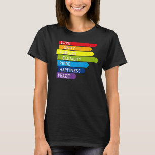 Rainbow-Toleranz-Liebe respektiert stolze LBGTQ T-Shirt