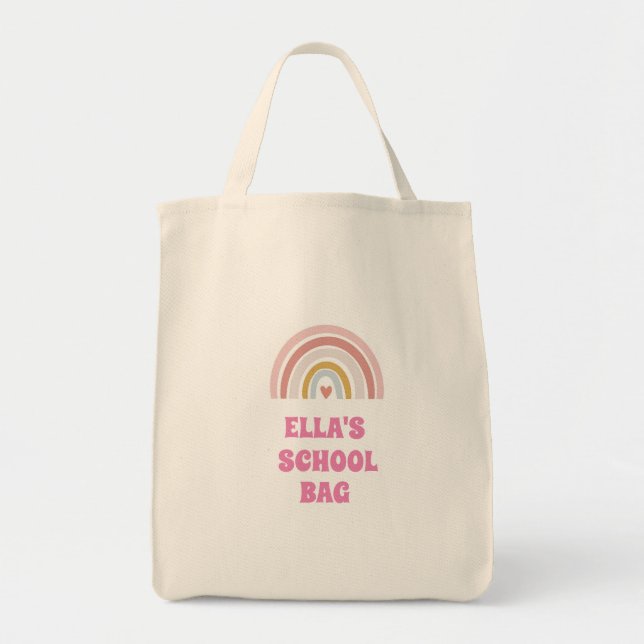 RAINBOW TOTE BAG, UM TEXT ZU KUSTIVIEREN ODER PERS TRAGETASCHE (Vorne)