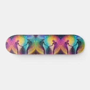 Rainbow Trance Diskothek Kosmische Galaxie Skateboard