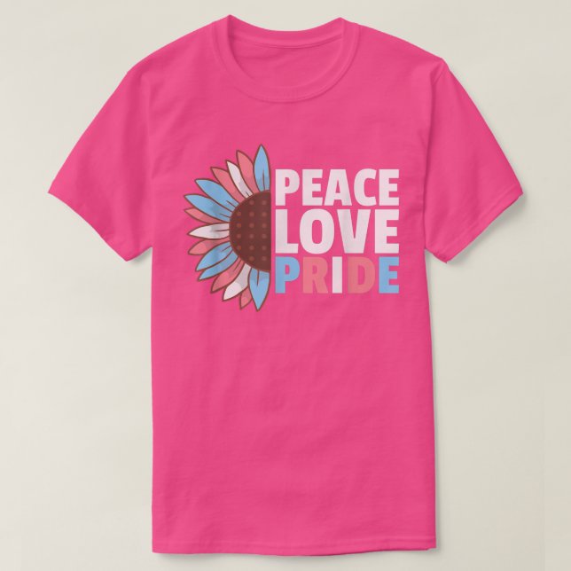 Rainbow Transgender Flag Pride Lgbtq Sonnenblume T-Shirt (Design vorne)