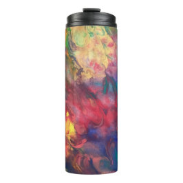 Rainbow Travel Mug Colorful Therbler Tumbler Boho Thermosbecher