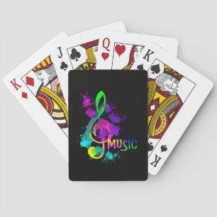 Rainbow Treble Clef Music Themed Spielkarten