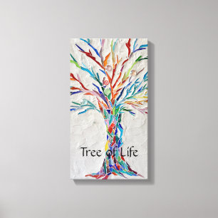 Rainbow Tree of Life Multicolored Mosaic Leinwanddruck