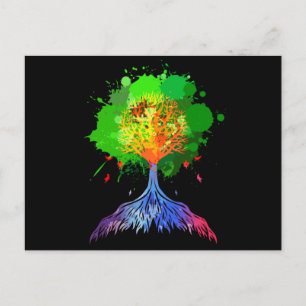 Rainbow Tree of Life Postkarte