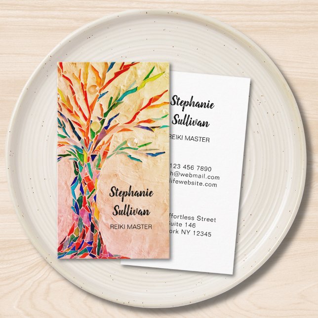 Rainbow Tree Reiki Visitenkarte (Von Creator hochgeladen)