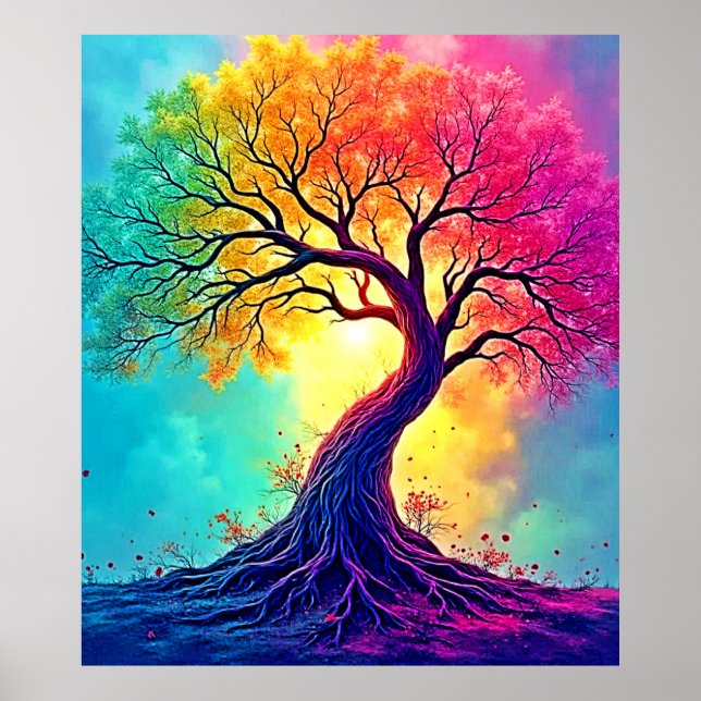  Rainbow Tree: Roots of Infinite Hope Art Poster (Vorne)
