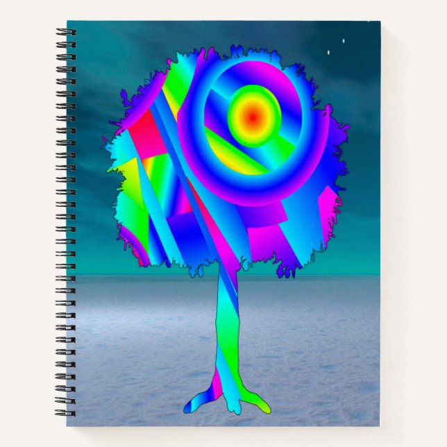 Rainbow Tree Spiral Notebook Notizbuch (Vorderseite)
