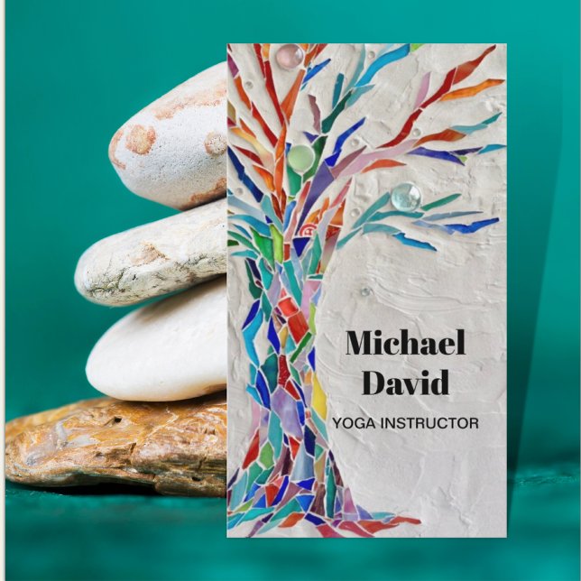 Rainbow Tree Yoga Instructor Visitenkarte (Von Creator hochgeladen)