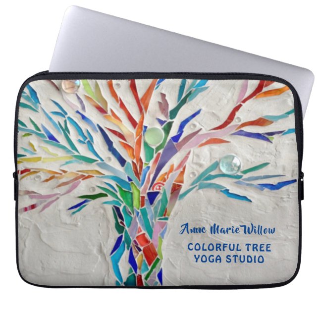Rainbow Tree Yoga Studio Laptop Sleeve (Vorderseite)