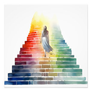 Rainbow-Treppen Fotodruck