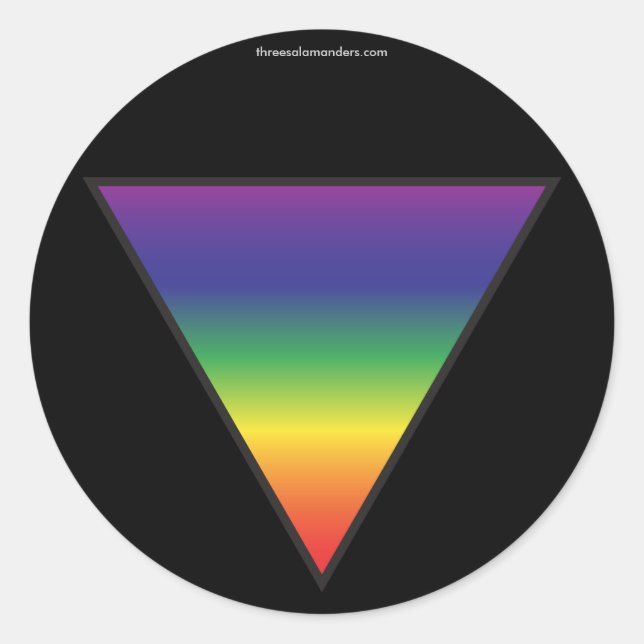 Rainbow Triangle Stickers - Schwarzer Hintergrund (Vorderseite)