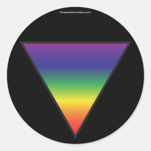 Rainbow Triangle Stickers - Schwarzer Hintergrund