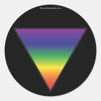 Rainbow Triangle Stickers - Schwarzer Hintergrund