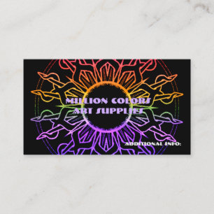 Rainbow Tribal Sun Business Card Visitenkarte