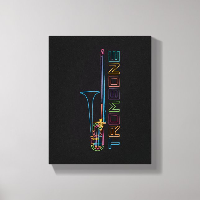 Rainbow Trombone Leinwanddruck (Vorderseite)