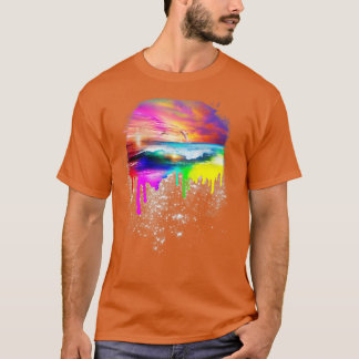 Rainbow Tropfen Beach T-Shirt