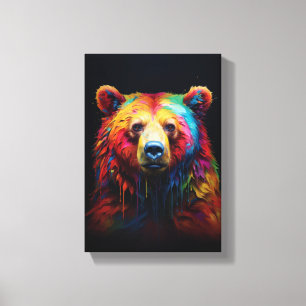 Rainbow Tropfen Bear Leinwanddruck