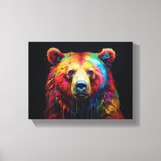 Rainbow Tropfen Bear Leinwanddruck (Vorderseite)