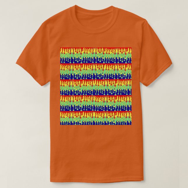 Rainbow-Tropfen-Muster von LEG T-Shirt (Design vorne)