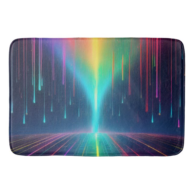 Rainbow Tropfen Trip Badematte (Vorderseite)