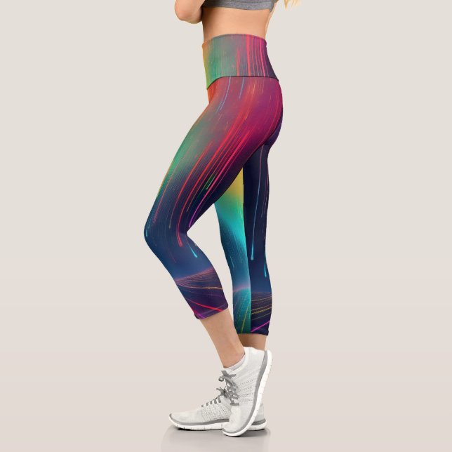 Rainbow Tropfen Trip Capri Leggings (Links)