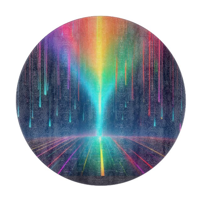 Rainbow Tropfen Trip Schneidebrett (Vorderseite)