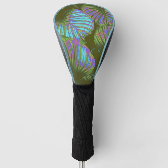 Rainbow Tropical Blätter Golf Club Cover Golf Headcover (Vorderseite)