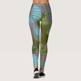 Rainbow Tropical Blätter Leggings