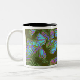 Rainbow Tropical Blätter Zweifarbige Tasse
