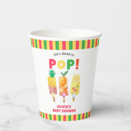 Rainbow Tropical Fruchtseis Creme Pop Babydusche Pappbecher