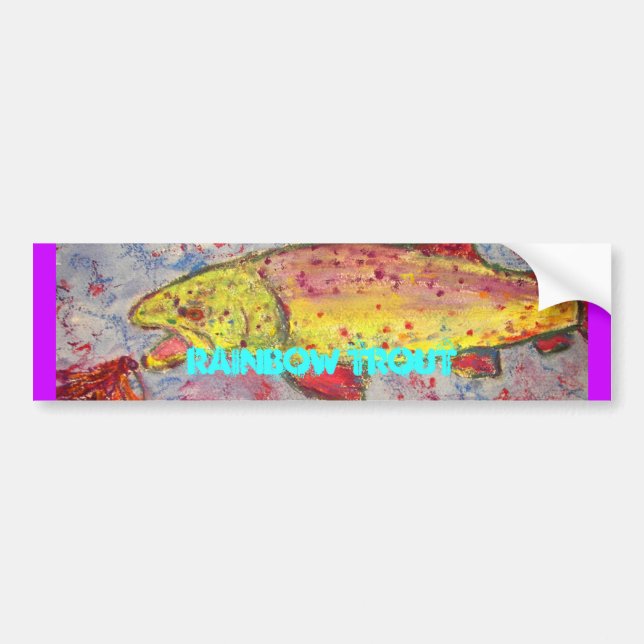 Rainbow Trout Art Autoaufkleber (Vorne)