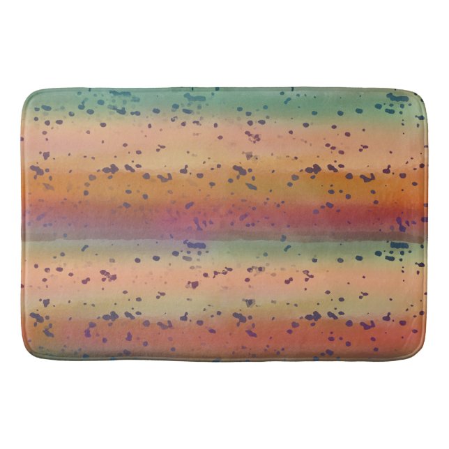 Rainbow Trout Fish Skin Fun Speckled Pattern  Badematte (Vorderseite)