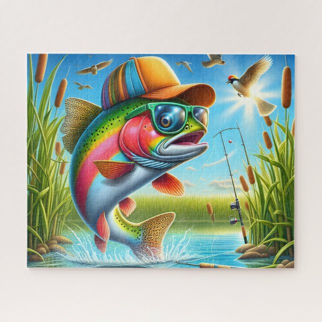 Rainbow Trout  Fishing Puzzle (Horizontal)