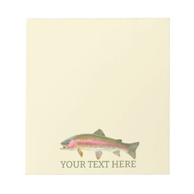 Rainbow Trout Fly Fishing Notizblock (Vorderseite)
