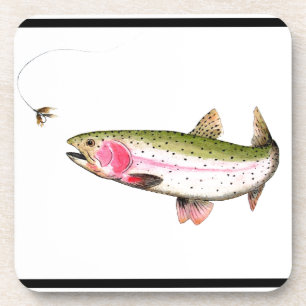 Rainbow Trout Fly Fishing Untersetzer