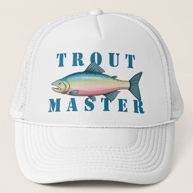 Rainbow Trout Master Trucker Hat Truckerkappe (Vorderseite)