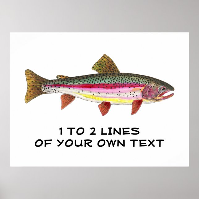 Rainbow Trout Painting Poster (Vorne)