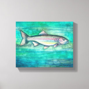 Rainbow Trout Wall Art Leinwand